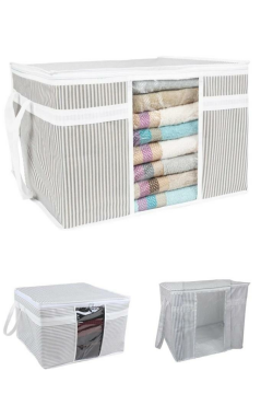 Onikiden Pencereli Hurç, Yastık Havlu Kazak Çamaşır Saklama Çantası Organizer 40x45x30cm 1 Adet