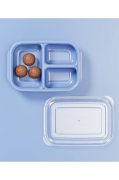 Üç Bölmeli Saklama Kabı 1700ml, Taşınabilir Kahvaltılık Öğün Diyet Beslenme Kutusu (850+425+425ml)