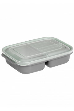 Üç Bölmeli Saklama Kabı 1700ml, Taşınabilir Kahvaltılık Öğün Diyet Beslenme Kutusu (850+425+425ml) Gri