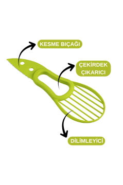Çok Amaçlı Avokado Dilimleyici, 3'ü 1 Arada Dilimleyici (Kesme Bıçağı+Çekirdek Çıkarıcı+Dilimleyici)