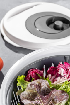 Flora Pratik Salata ve Sebze Kurutucu 4,5 Litre, Meyve Sebze Marul Yeşillik Yıkama Kurutma Kabı Kahve