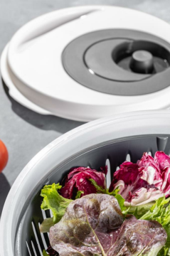 Flora Pratik Salata ve Sebze Kurutucu 4,5 Litre, Meyve Sebze Marul Yeşillik Yıkama Kurutma Kabı Bej