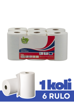 Flosoft Torte Hareketli Havlu 6’lı Paket 3 Kg, Fotoselli Dispenser Havlusu Otomatik Rulo Havlu 21 Cm