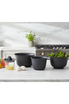 Süzgeçli Mutfak Hazırlık Seti, Karıştırma Kabı + Süzgeç + Kase 1500ml + Limon Sıkacağı 4'lü Takım