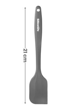 Silicolife 2’li Spatula Set, Isıya Dayanıklı Yanmaz Yapışmaz Silikon Spatula 2 Adet Kırmızı-Antrasit 21cm