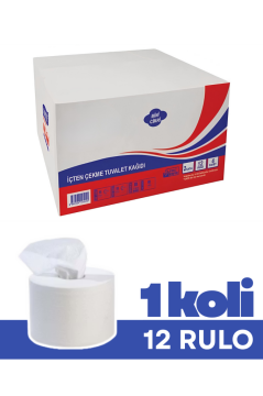 Flosoft Torte İçten Çekmeli Mini Cimri Tuvalet Kağıdı 12’li Rulo, 2 Katlı Tuvalet Kağıdı 4 Kg 1 Koli