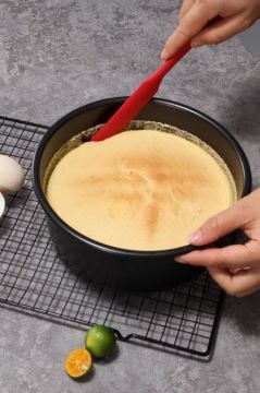 Silicolife Pasta Sıvama Spatulası, Silikon Çikolata Krema Reçel Sıyırma Sıvama Bıçağı Spatulası 25cm Kırmızı