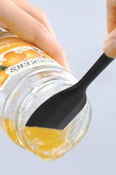 Silicolife Büyük Spatula, Isıya Dayanıklı Yanmaz Yapışmaz Tek Parça Silikon Spatula 26cm Siyah
