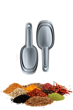 6 Adet Baharat Küreği, Un Şeker Bakliyat Kakao Mama Deterjan Erzak Kaşığı 6’lı Set 2x(3 Boy) Yeşil