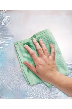 3 Adet Mikrofiber Cam ve Yüzey Temizlik Bezi, Islak Kuru Kullanım Leke Bırakmaz Yıkanabilir 40x60cm