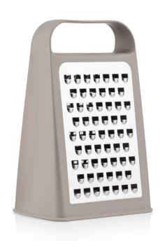 Flosoft Inox Paslanmaz Çelik Rende, Çift Taraflı Özel Tasarım Rende Kahve