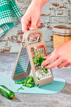 Flosoft Ayrılabilir Inox Paslanmaz Çelik Rende, Pratik Katlanabilir Özel Tasarım Rende Kahve