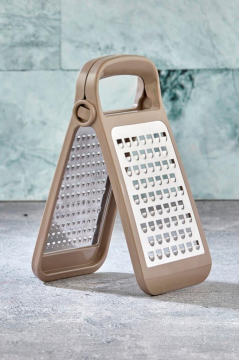 Flosoft Ayrılabilir Inox Paslanmaz Çelik Rende, Pratik Katlanabilir Özel Tasarım Rende Kahve