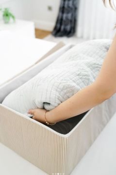 Flora Baza Kutu Hurç, Yatak Kanepe Altı Düzenleyici Su Geçirmez Mukavva Destekli (50x40x19cm) 3 Adet Kahve