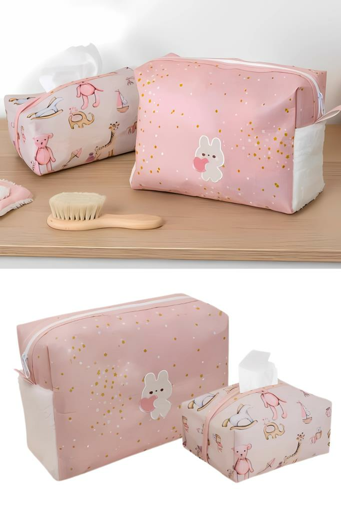 Flora 2’li Yenidoğan Çantası, Bebek Bezi/Kıyafeti Çantası ve Islak Mendil Çantası Alt Bakım Seti