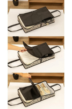 Bölmeli Seyahat Çantası, Bavula Asılabilir Taşınabilir Çok Amaçlı Kıyafet Ayakkabı Düzenleyici