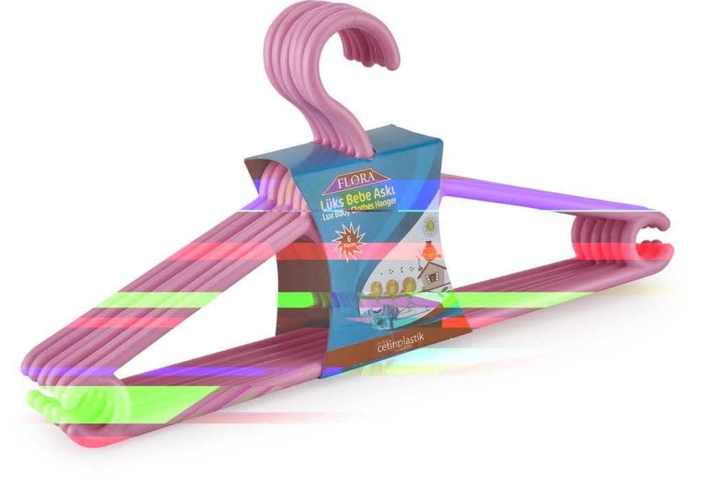 FLORA LÜKS BEBEK ASKISI 6'LIF135 SOFT PEMBE