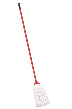 Standart Mop Temizlik Kovalarıyla Uyumlu Sap ve Paspas Seti, 120cm Vidalı Metal Sap + Papatya İp Mop