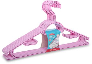 FLORA BÜYÜK BOY SMART ELBİSE ASKISI 6'LI 42 cm F312 SOFT PEMBE