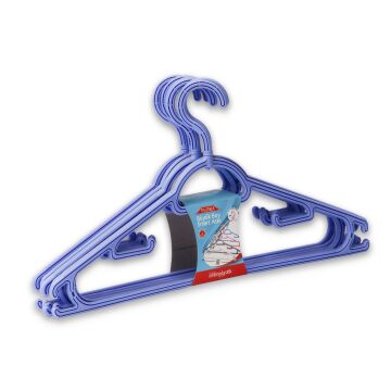 FLORA BÜYÜK BOY SMART ELBİSE ASKISI 6'LI 42 cm F312 Mavi