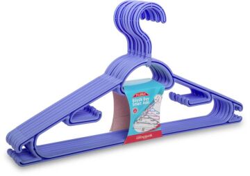 FLORA BÜYÜK BOY SMART ELBİSE ASKISI 6'LI 42 cm F312 Mavi