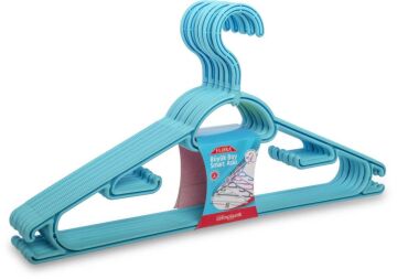 FLORA BÜYÜK BOY SMART ELBİSE ASKISI 6'LI 42 cm F312 Turkuaz