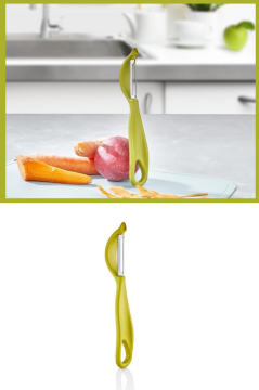 Çok Amaçlı Yan Soyacak, Meyve Sebze Paslanmaz Çelik Bıçaklı Soyucu Yeşil