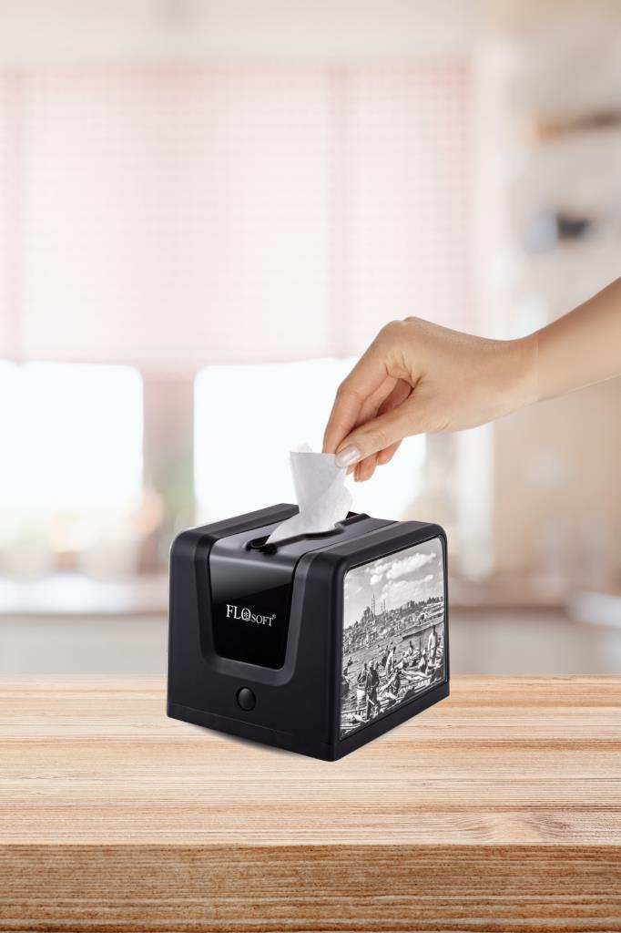 Soft Touch Kadife Desen Modern Peçetelik, Dekoratif Peçete Dispenseri Yumuşak Kaplama F268