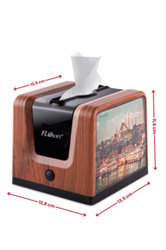Ahşap Desenli Modern Peçetelik, Dekoratif Peçete Dispenseri ve Düzenleyicisi Ahşap Görünümlü F267