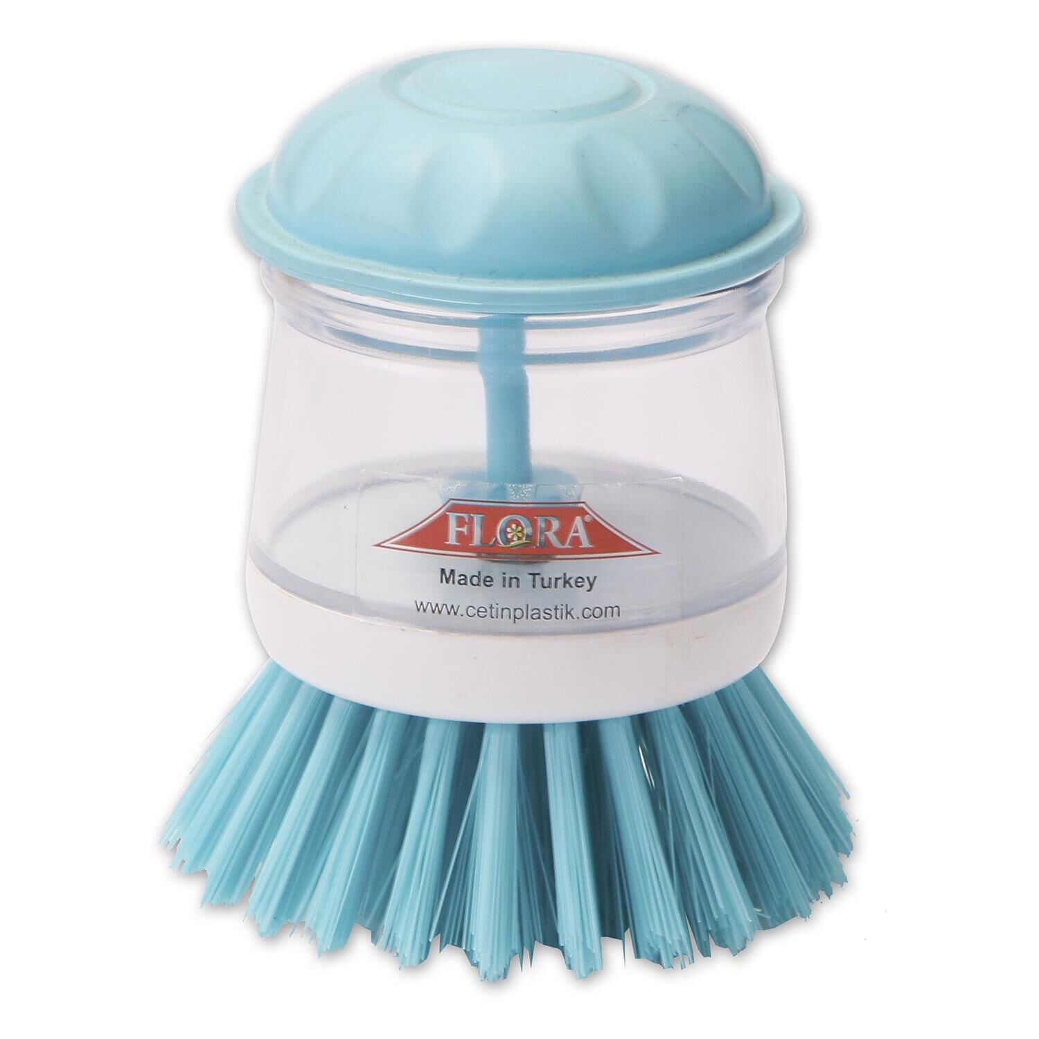 FLORA DETERJAN HAZNELİ BULAŞIK FIRÇASI F389 BEYAZ/TURKUAZ