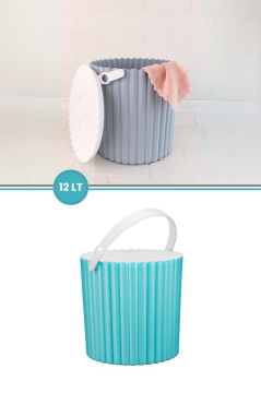 FLORA TRENDY ÇOK AMAÇLI YUVARLAK KOVA F365 Turkuaz