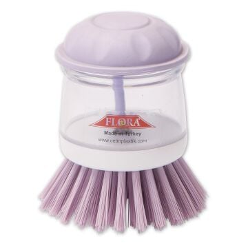 FLORA DETERJAN HAZNELİ BULAŞIK FIRÇASI F389 BEYAZ/LİLA