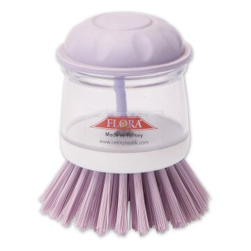 FLORA DETERJAN HAZNELİ BULAŞIK FIRÇASI F389 BEYAZ/LİLA
