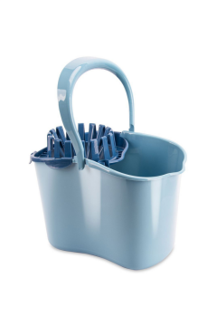 Flora 2’li Temizlik Seti Mavi, Sıkmalı Temizlik Yer Silme Kovası + Süper Emici Mikrofiber Jumbo Mop
