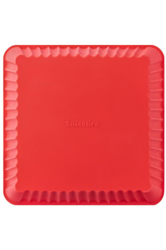 Onikiden Yanmaz Yapışmaz Airfryer Silikon Kare Pişirme Kabı SL101 - Tüm Fritözlerle Uyumlu 20x20cm Kırmızı