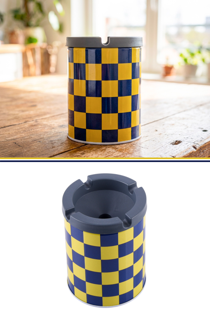 Fenerbahçe Desenli Metal Gövdeli Kokusuz Dumansız Küllük, Koku Hapsetme Özellikli Şık Tasarım