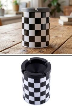 Beşiktaş Desenli Metal Gövdeli Kokusuz Dumansız Küllük, Koku Hapsetme Özellikli Şık Tasarım