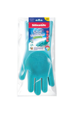 SİLİCOLİFE SİHİRLİ ÇOK FONKSİYONLU BULAŞIK ELDİVENİ SL-060 Mavi