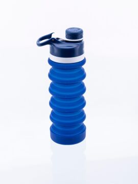 SİLİCOLİFE AKORDİYON KATLANABİLİR SİLİKON SU MATARASI SL-062 Lacivert