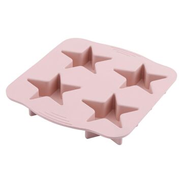SİLİCOLİFE 4'LÜ YILDIZ KEK KALIBI SOFT PEMBE