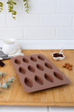 SİLİCOLİFE MİNİ MEKİK KEK KALIBI KAHVERENGİ