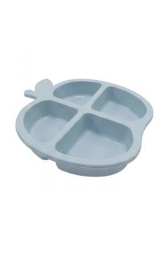 Elma Figürlü 4 Bölmeli Bebek Mama Tabağı, Ek Gıda Beslenme Tabağı Plastik BPA Free