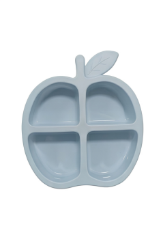 Elma Figürlü 4 Bölmeli Bebek Mama Tabağı, Ek Gıda Beslenme Tabağı Plastik BPA Free
