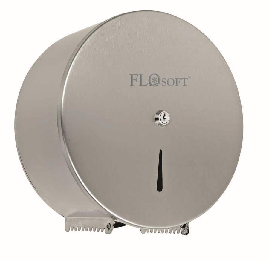 FLOSOFT PASLANMAZ METAL MİNİ JUMBO TUVALET KAĞIT VERİCİ FT635