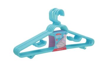 FLORA PLASTİK DÖNER BAŞLIKLI ELBİSE ASKISI 12'Lİ F074