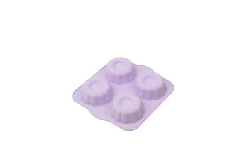 SİLİCOLİFE 4'LÜ YONCA KEK KALIBI LİLA