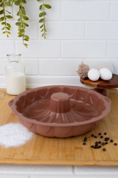 SİLİCOLİFE BÜYÜK KLASİK KEK KALIBI KAHVERENGİ