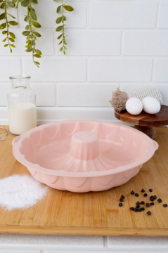 SİLİCOLİFE BÜYÜK KLASİK KEK KALIBI SOFT PEMBE