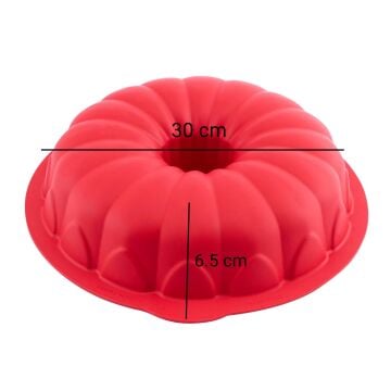 SİLİCOLİFE BÜYÜK KLASİK KEK KALIBI Kırmızı