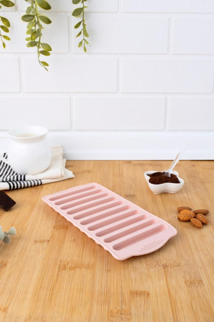 SİLİCOLİFE ÇUBUK ÇİKOLATA VE BUZ KALIBI SOFT PEMBE